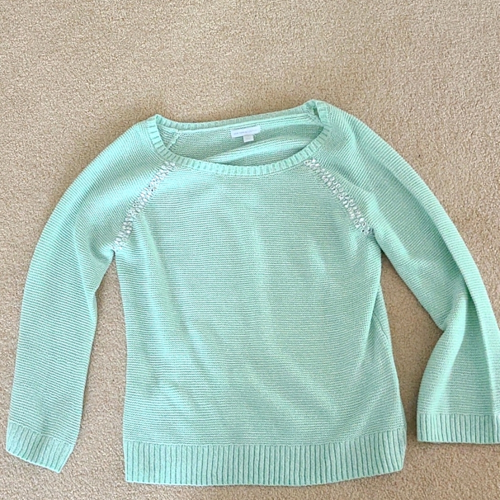 NY and Company Size Medium Sweater in blue and white
